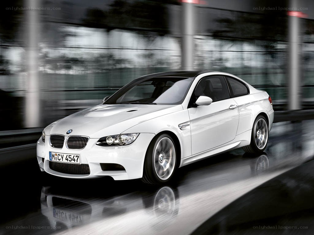White BMW M3 in motion