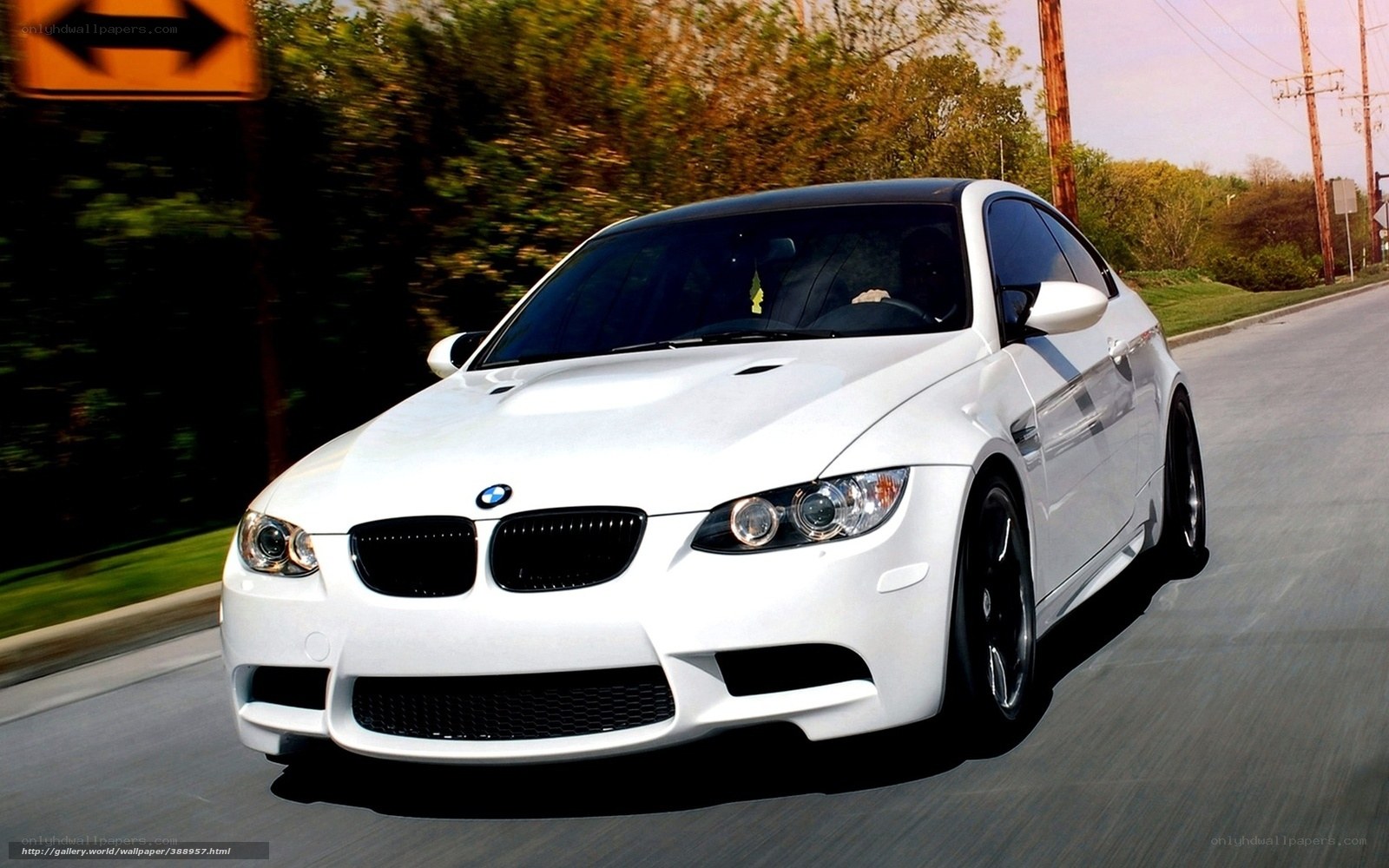 white bmw m3 in motion
