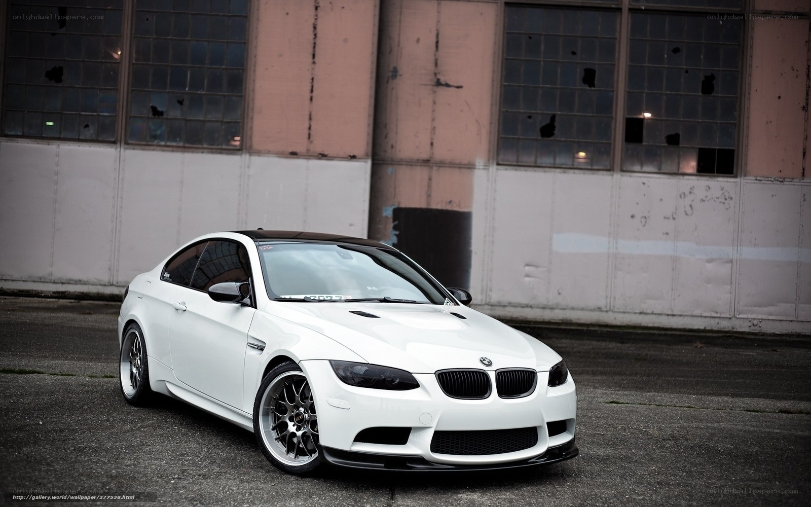 White BMW M3 in urban setting