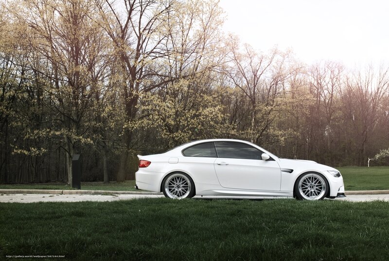 White BMW M3 on a quiet road