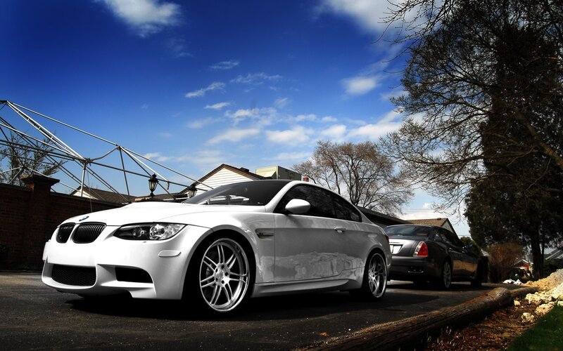 White BMW M3 on a sunny day