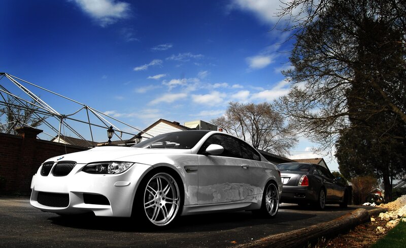 White BMW M3 on a sunny day