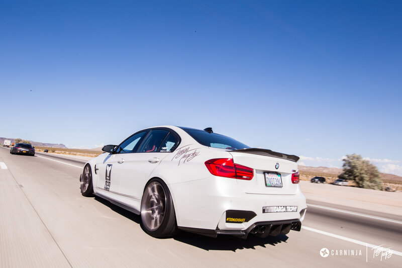 White BMW M3 on Highway — Dynamic