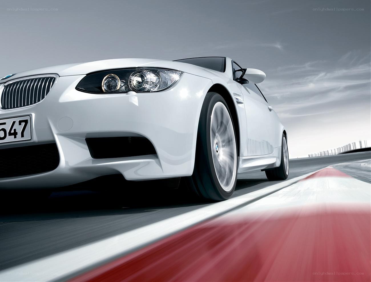 white bmw m3 on racetrack