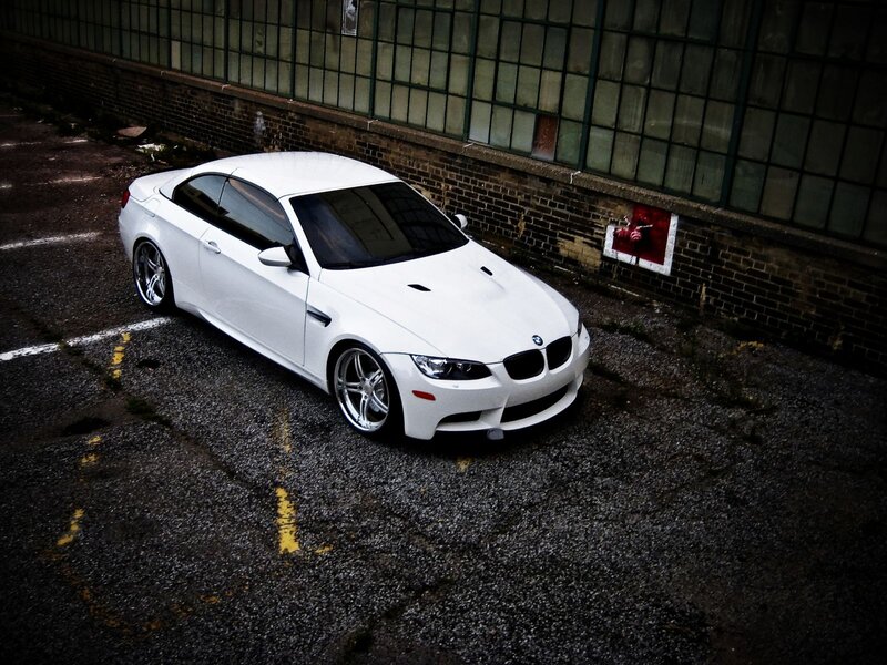 White BMW M3 parked in lot
