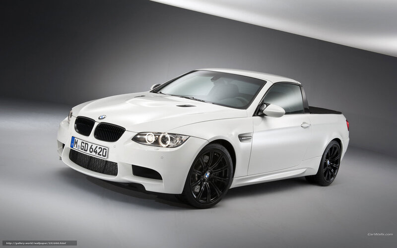 White Bmw M3 Pickup — Dramatic, Photograph