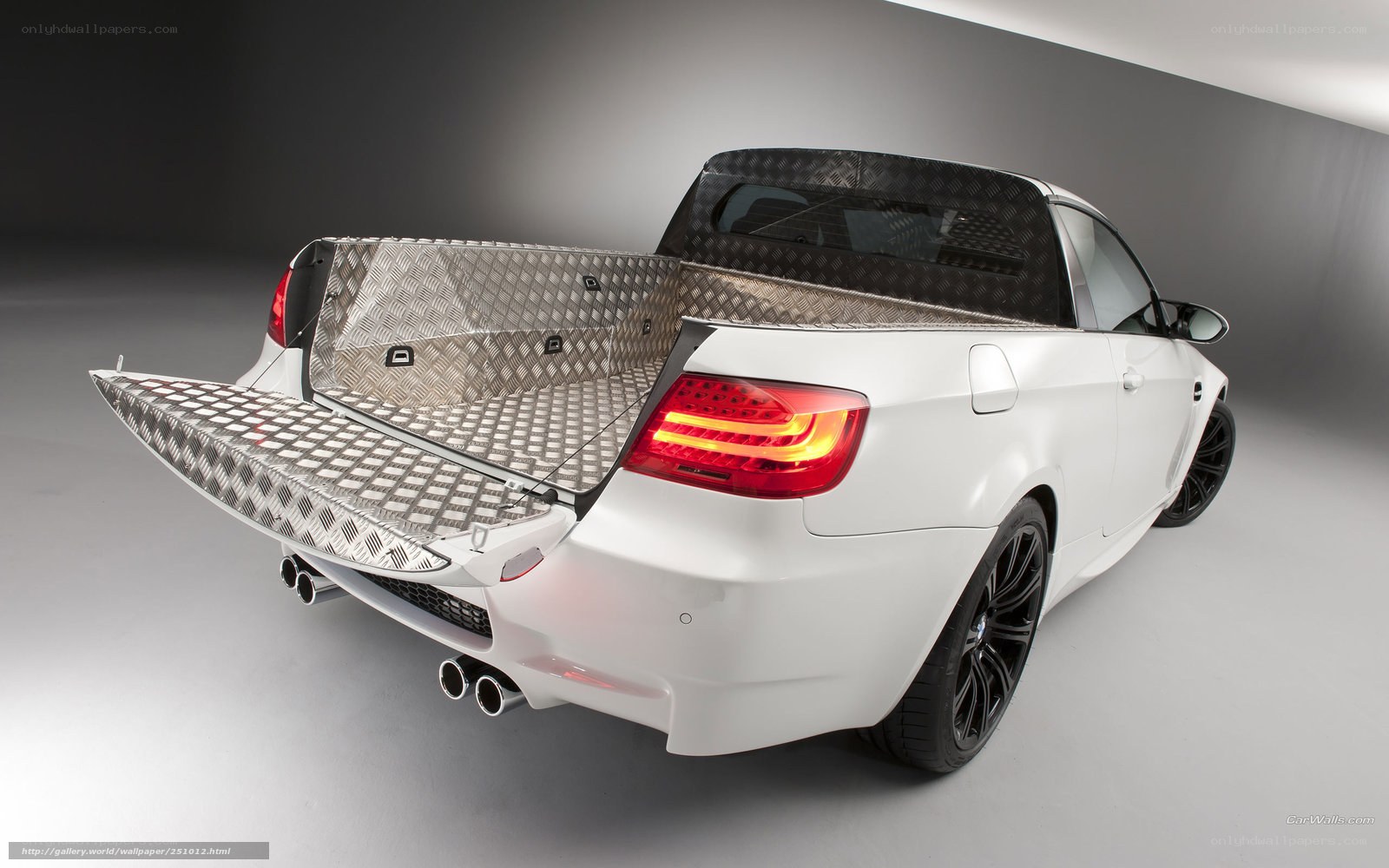 white bmw m3 pickup truck