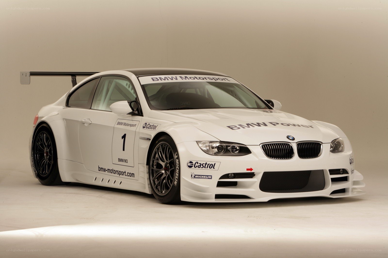 White BMW M3 race car