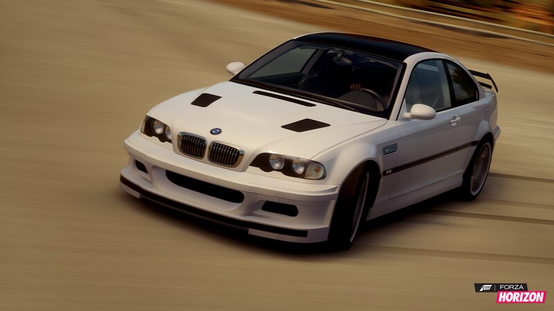 White BMW M3 Race Car — Dynamic