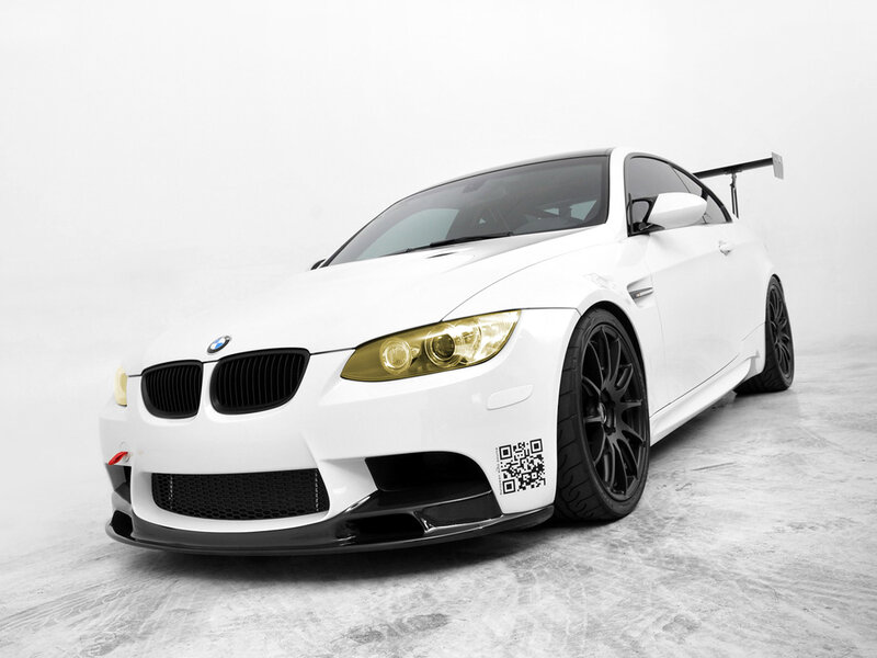White BMW M3 Race Car — Neutral, Photograph
