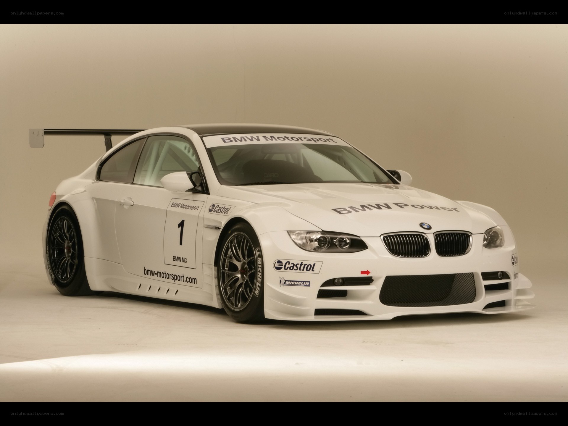 White BMW M3 race car