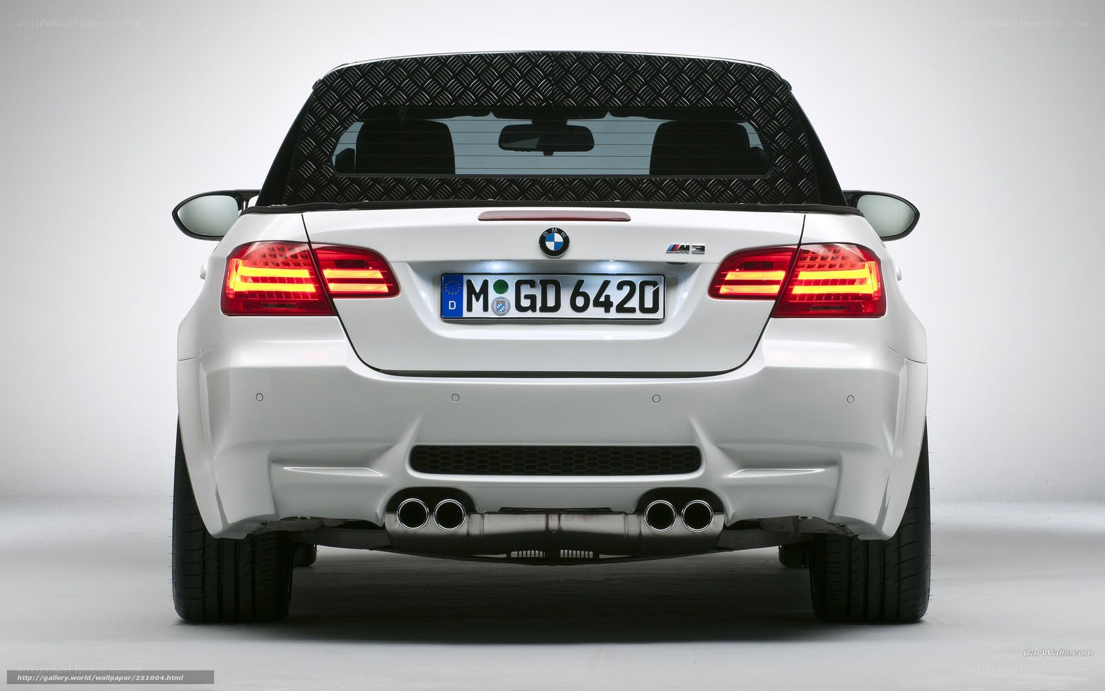 white bmw m3 rear view