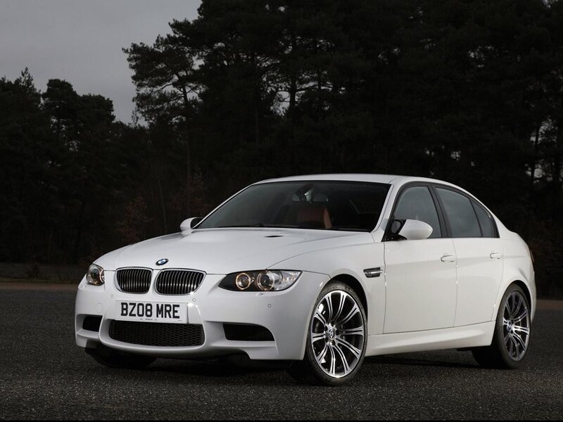 White BMW M3 sedan