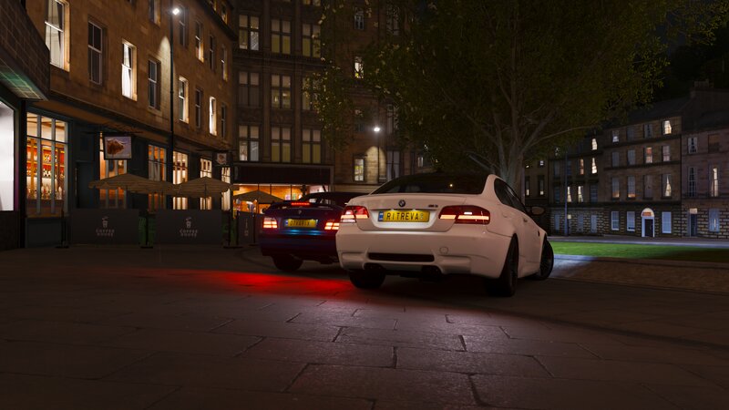White BMW M3 Sedan — Black