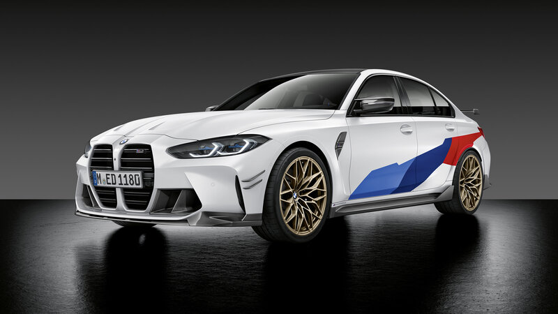 White BMW M3 Sedan — Dramatic, Photograph