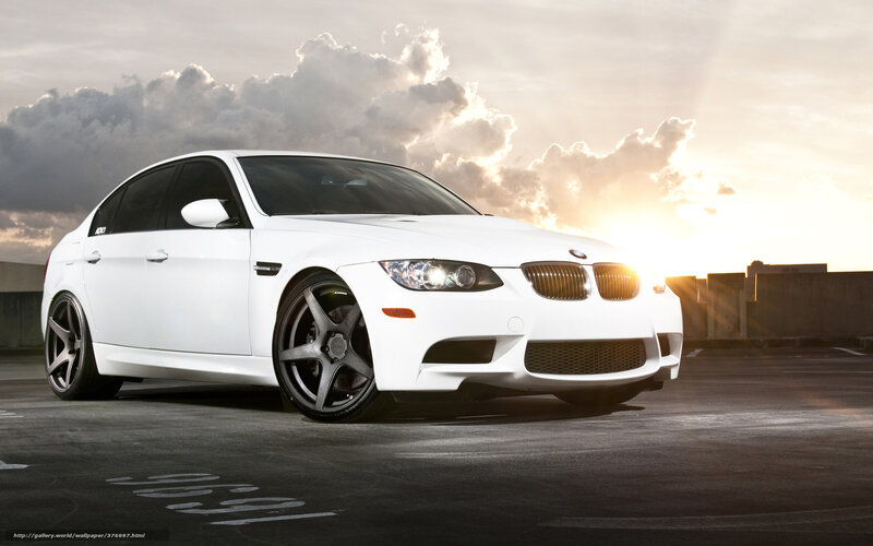 White BMW M3 Sedan — Dramatic, Sunset