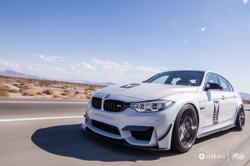 White BMW M3 Sedan — Dynamic, Afternoon, Photograph, Car, Road