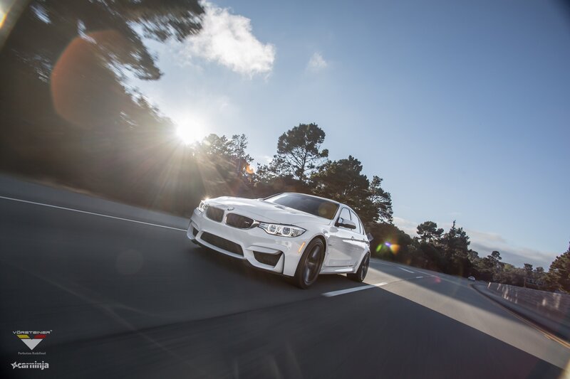 White BMW M3 Sedan — Dynamic, Afternoon