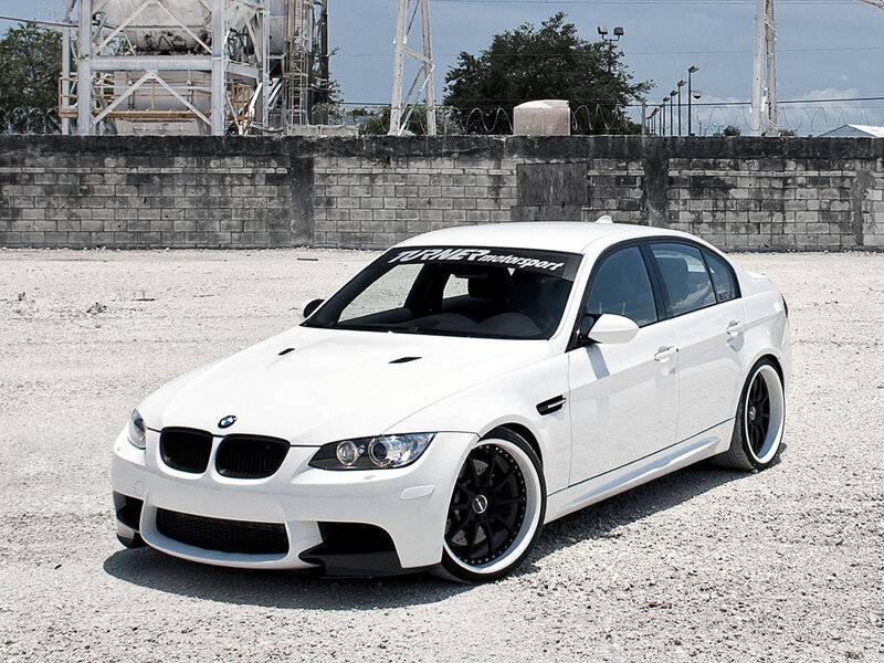 White Bmw M3 Sedan — Industrial
