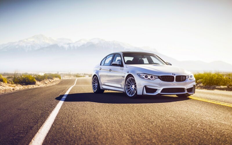 White Bmw M3 Sedan — Silver