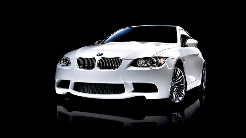 White BMW M3 sports car