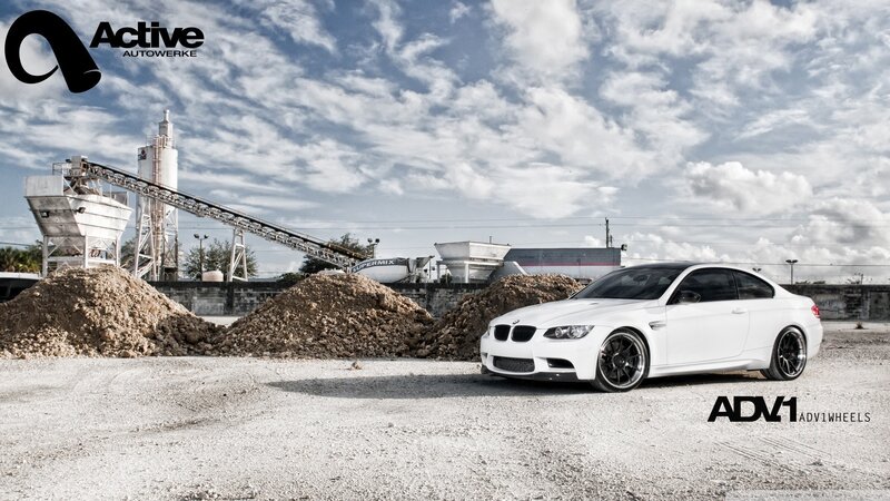 White BMW M3 with ADV1 wheels