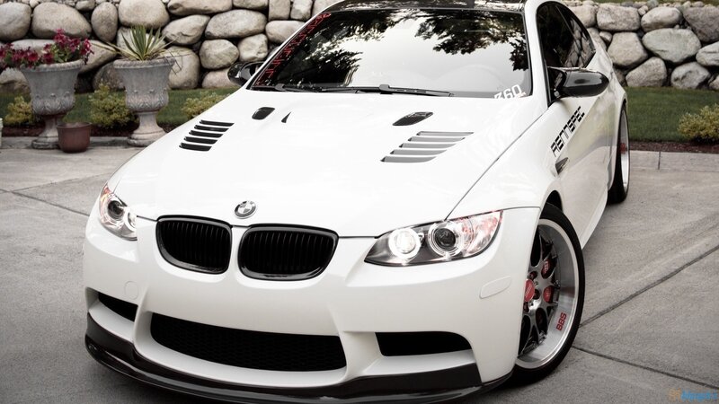 white bmw m3 with custom parts