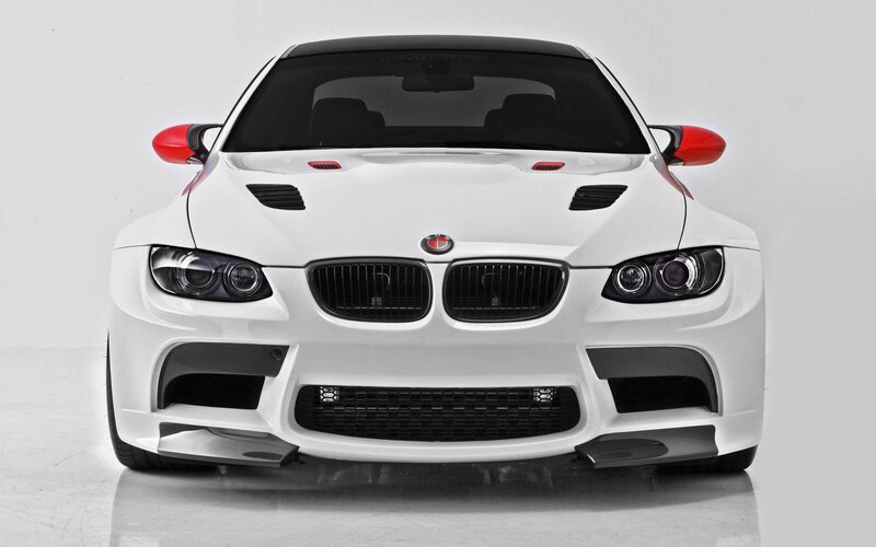 white bmw m3 with red accents