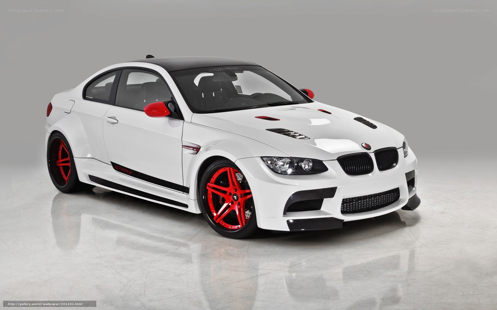 white bmw m3 with red accents