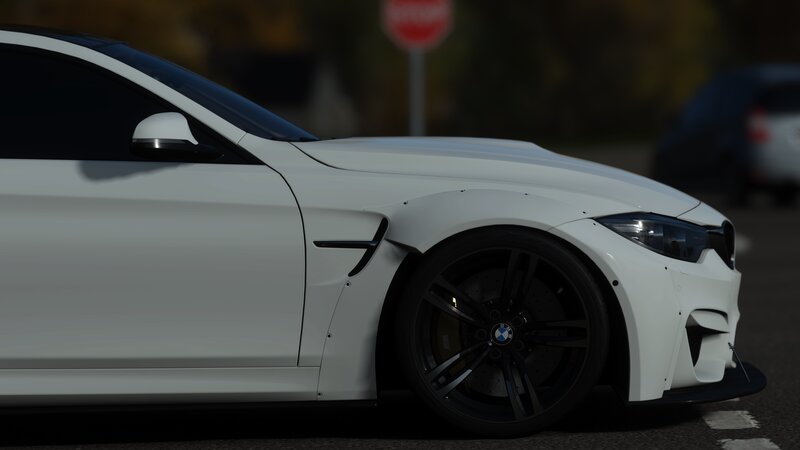 White Bmw M4 Car — Dramatic, Afternoon, 3d Render