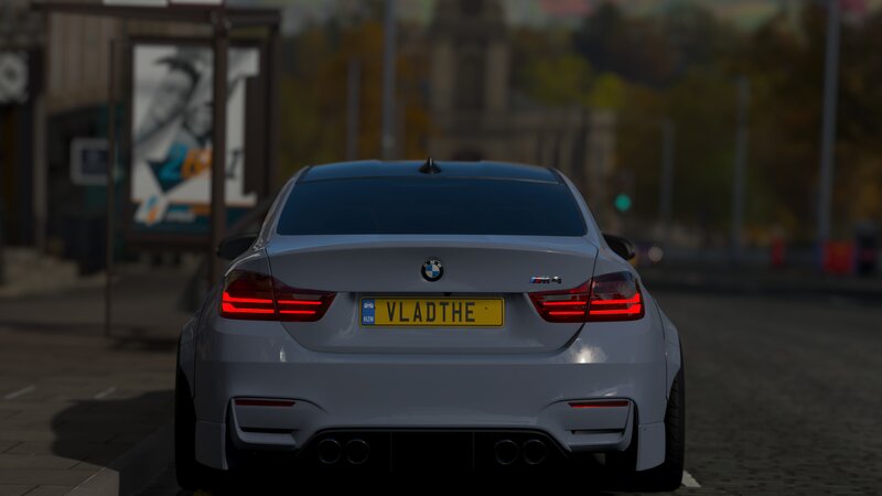 White BMW M4 Car — Gray
