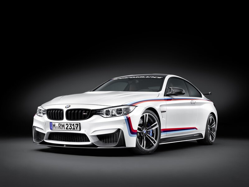 White BMW M4 Coupe — Dramatic, Photograph, Car, Stripes