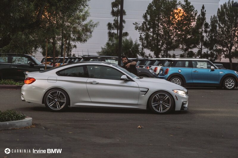 White BMW M4 Coupe — Silver, Calm