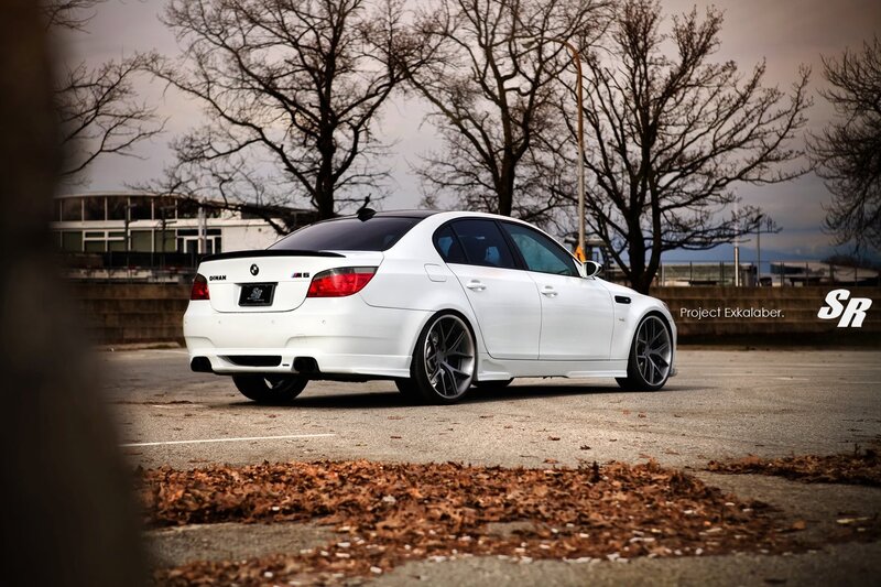white bmw m5 sedan