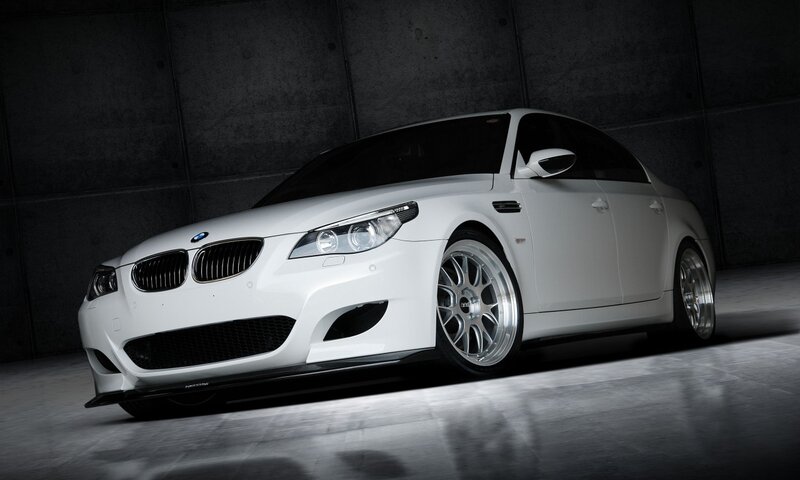 white bmw m5 sedan