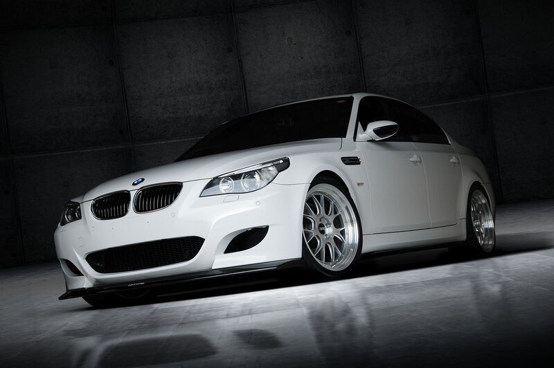 white bmw m5 sedan