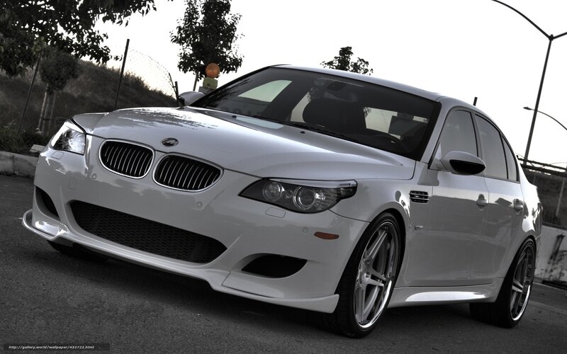 White BMW M5 Sedan — Dramatic, Sunset