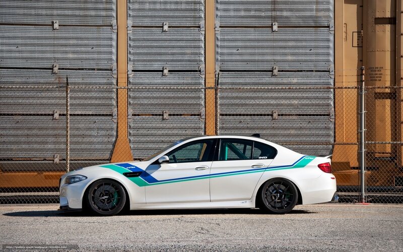 White BMW M5 Sedan — Industrial, Afternoon