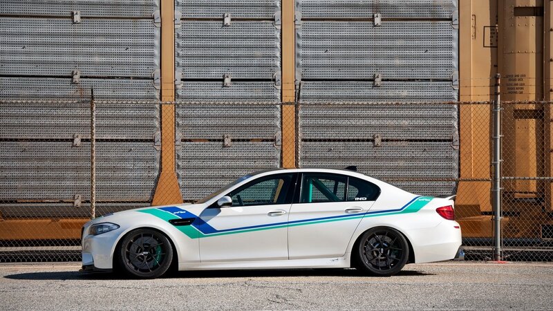 White BMW M5 Sedan — Industrial