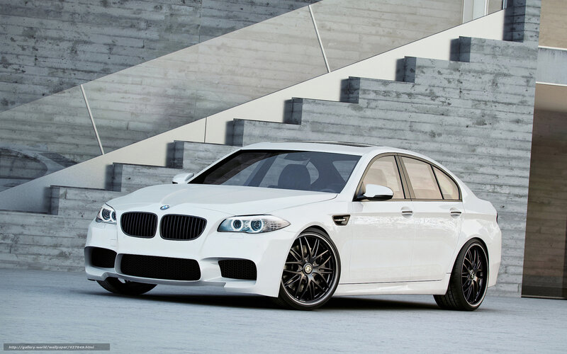 White Bmw M5 Sedan — Modern, 3d Render