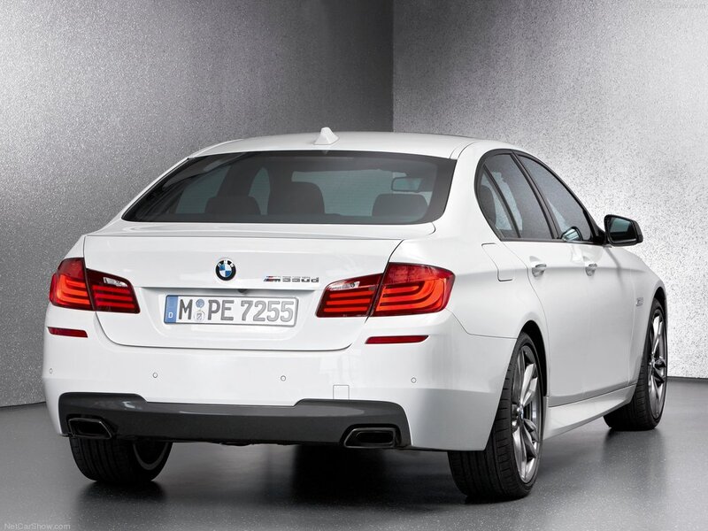 White BMW M535d Sedan