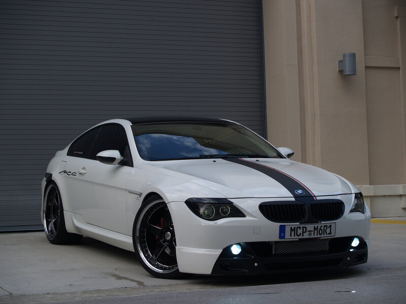 White BMW M6 Coupe — Neutral, Photograph, Car, Garage Door