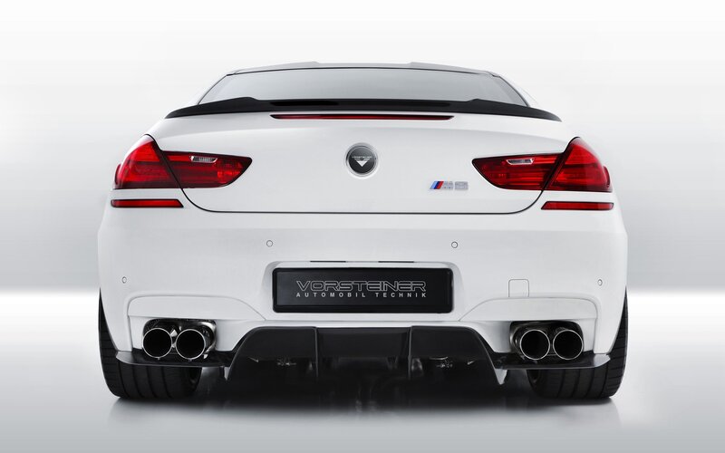 white bmw m6 rear view