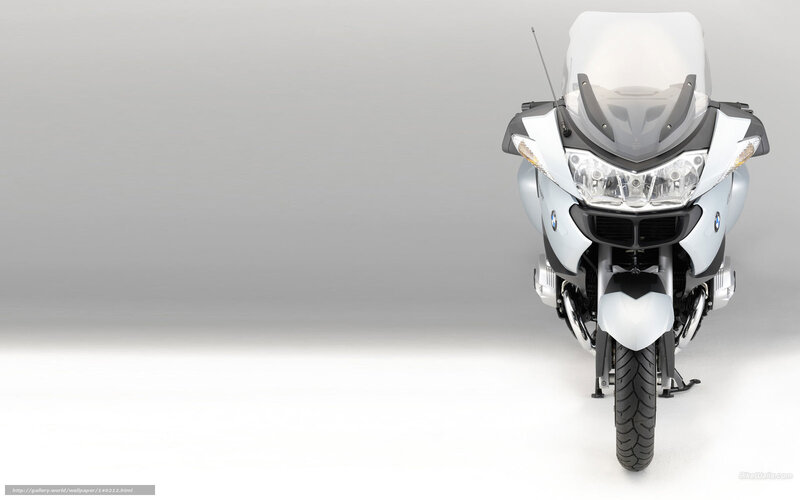 white BMW motorcycle front view