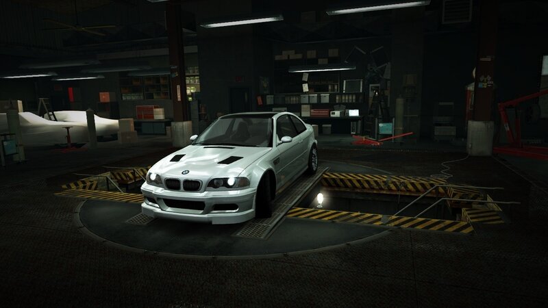 White BMW on Lift
