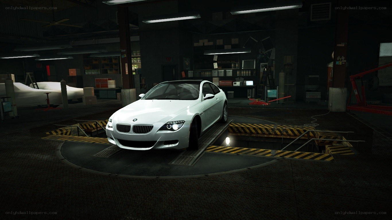 white bmw on turntable