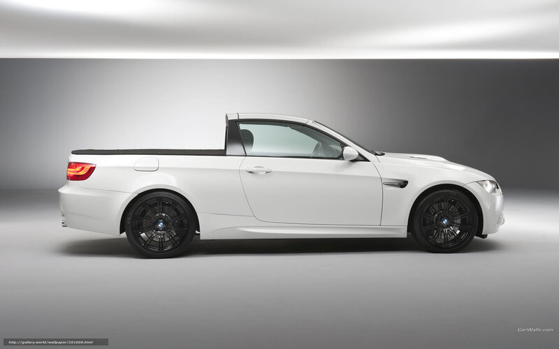 White BMW Pickup Car — Neutral