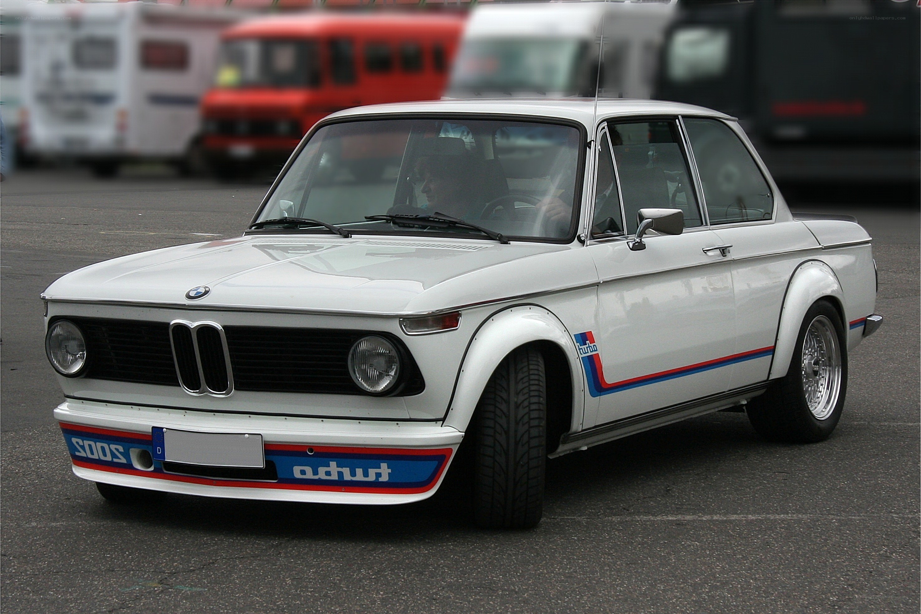 White BMW race car