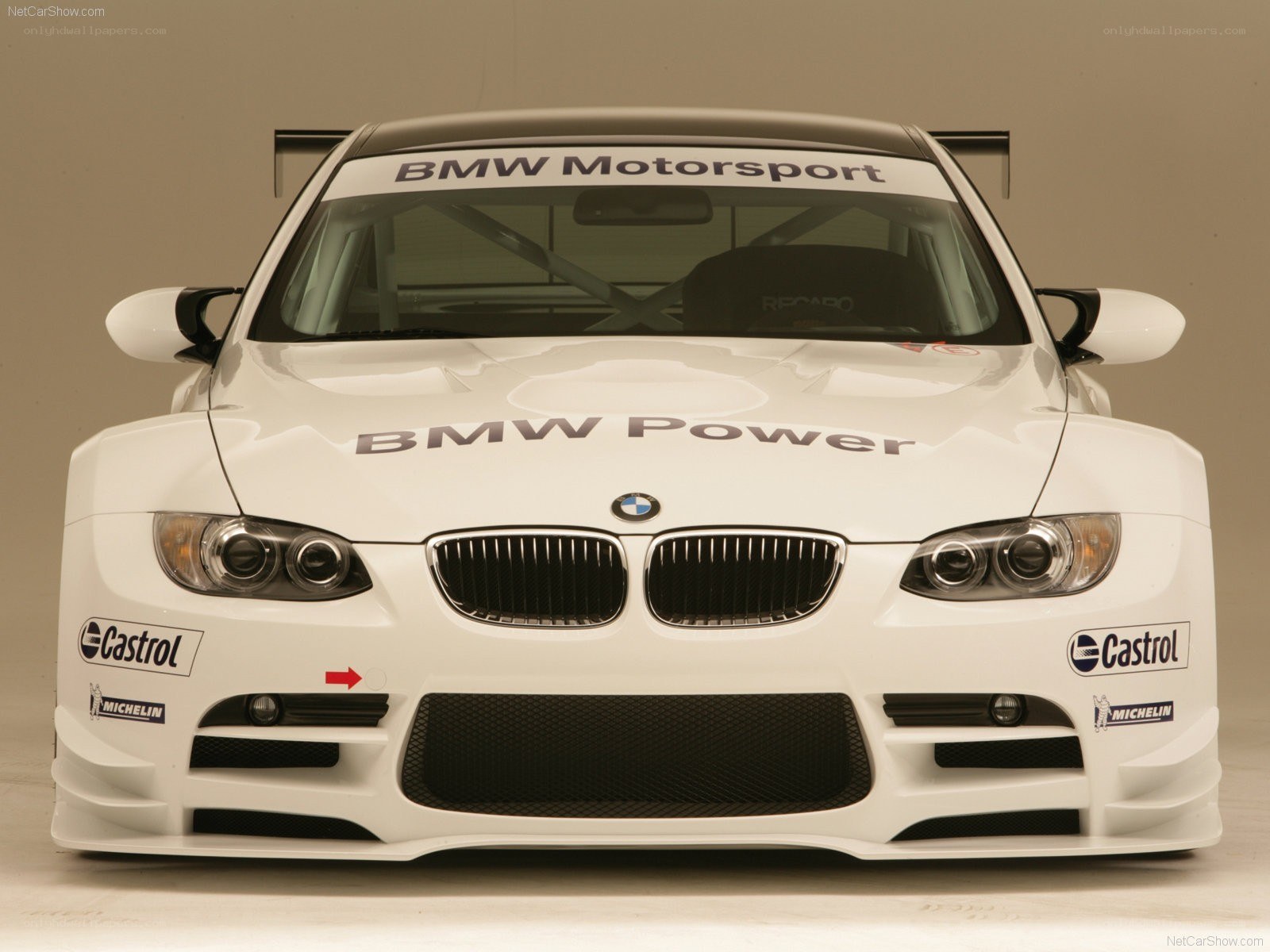 white bmw race car