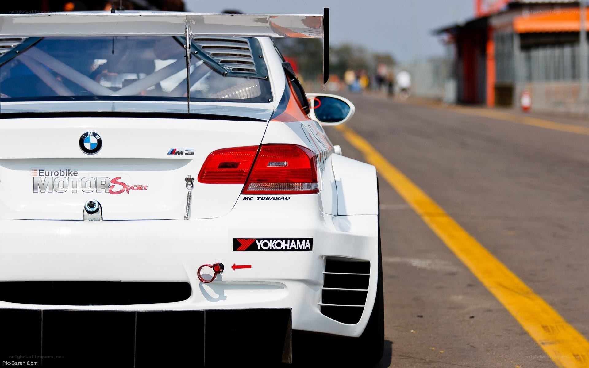 white bmw race car